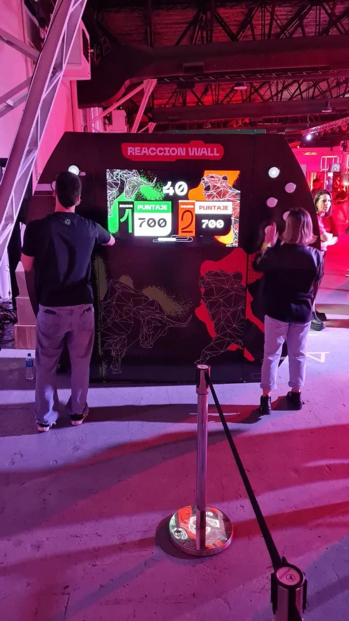 Muro de reacción durante un evento